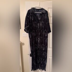 Dressed In LALA Astronaut Plisse Shirt Dress Size Large